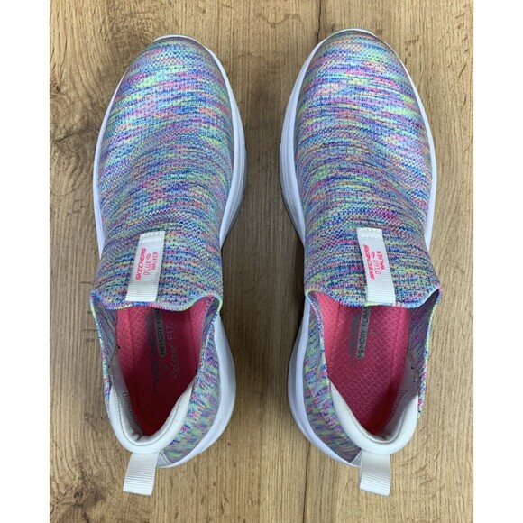 Skechers Women D'Lux Walker Rainbow Sky 149367 Multi Color Slip-On Sneakers 11 - Picture 12 of 15